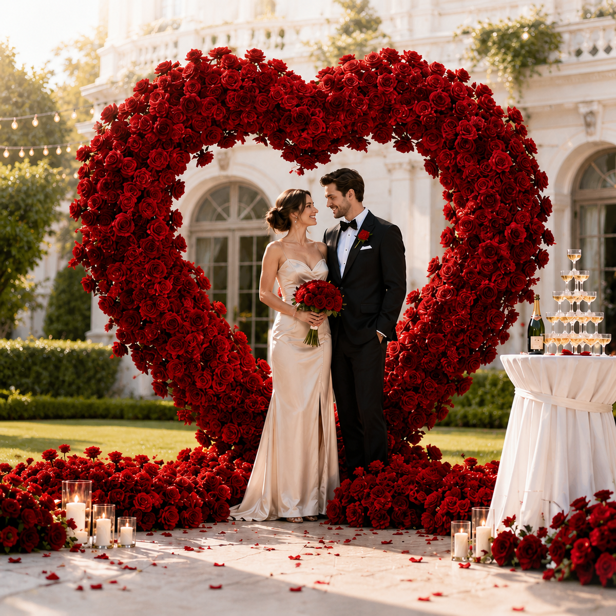 Heart Shaped Flower Arch: The Perfect Proposal Backdrop