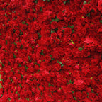 3D Artificial Fabric Red Rose & Hydrangea Flower Wall Backdrop for Wedding & Party Decor