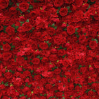 3D Artificial Fabric Red Rose & Hydrangea Flower Wall Backdrop for Wedding & Party Decor