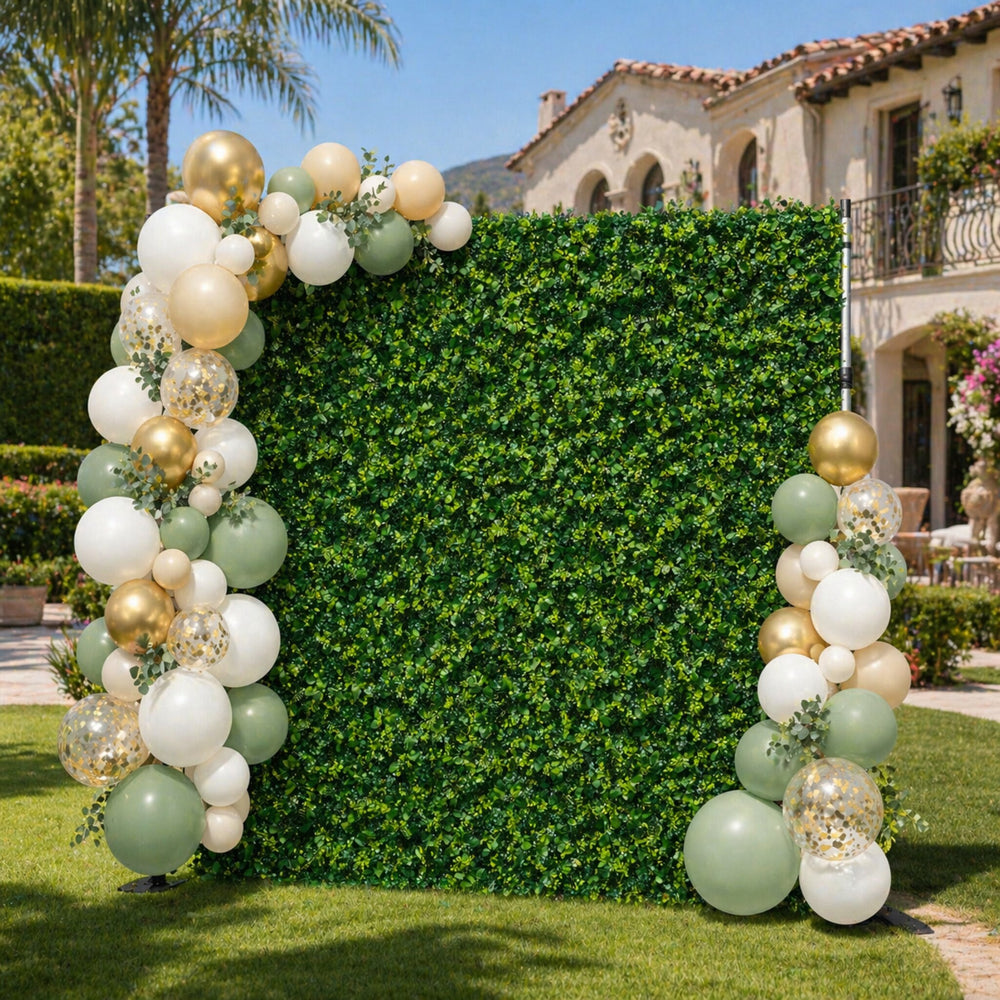 3D Artificial Grass Wall Backdrop for Party Event Decor – Realistic Greenery Panel 8x8ft