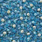 Atlasflowerswall Blue & White Rose Artificial Flower Wall