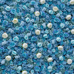 Atlasflowerswall Blue & White Rose Artificial Flower Wall