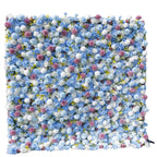 Atlasflowerswall 3D Blue Rose Flower Wall Fabric Rolling Up Curtain Floral Backdrop Wedding Party Decor