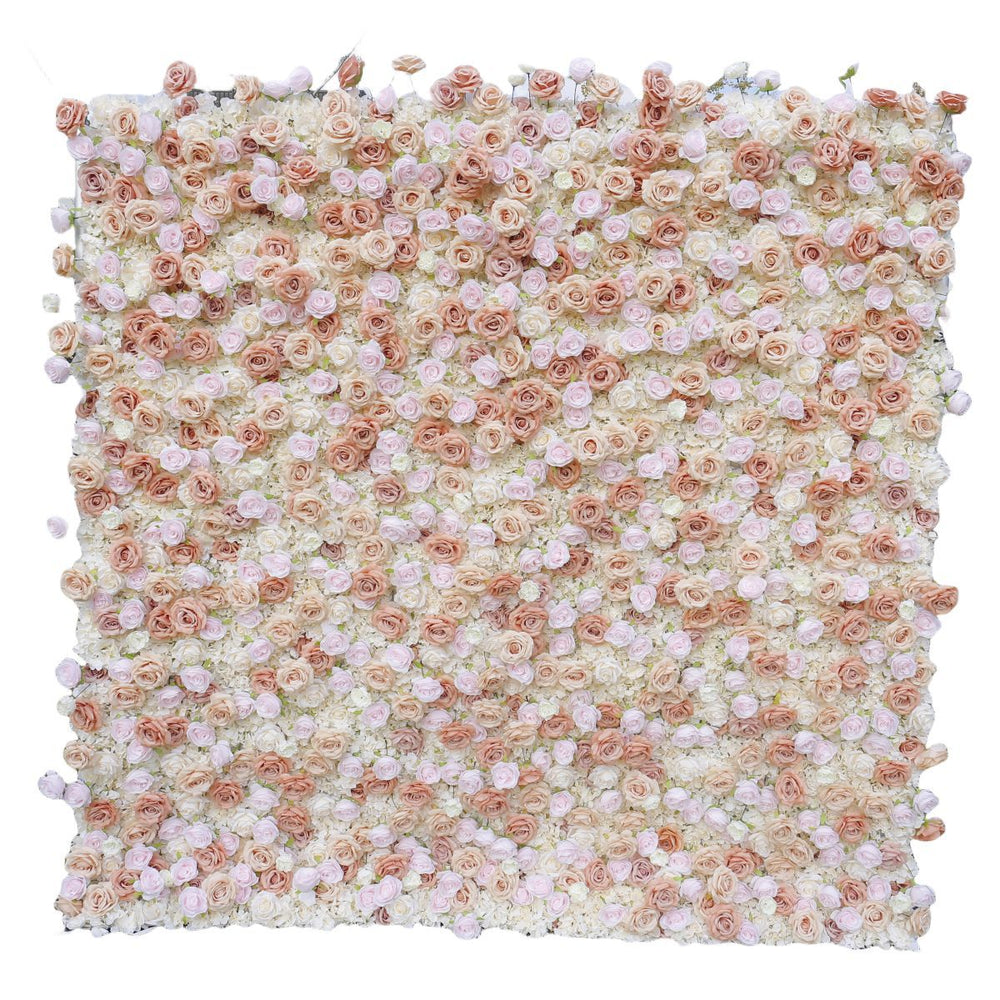 3D Champagne Blush Rose Flower Wall Backdrop for Wedding Party & Photo Booth