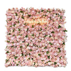 Atlasflowerswall 3D Pink Fabric Backed Artificial Flower Wall Backdrop for Wedding and Events