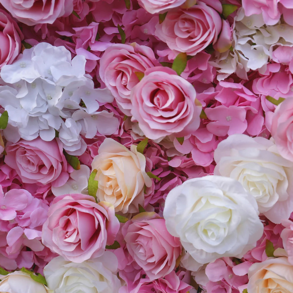 Atlasflowerswall 3D Pink Gradient Rose Roller Curtain Flower Wall Wedding Event Background Decoration