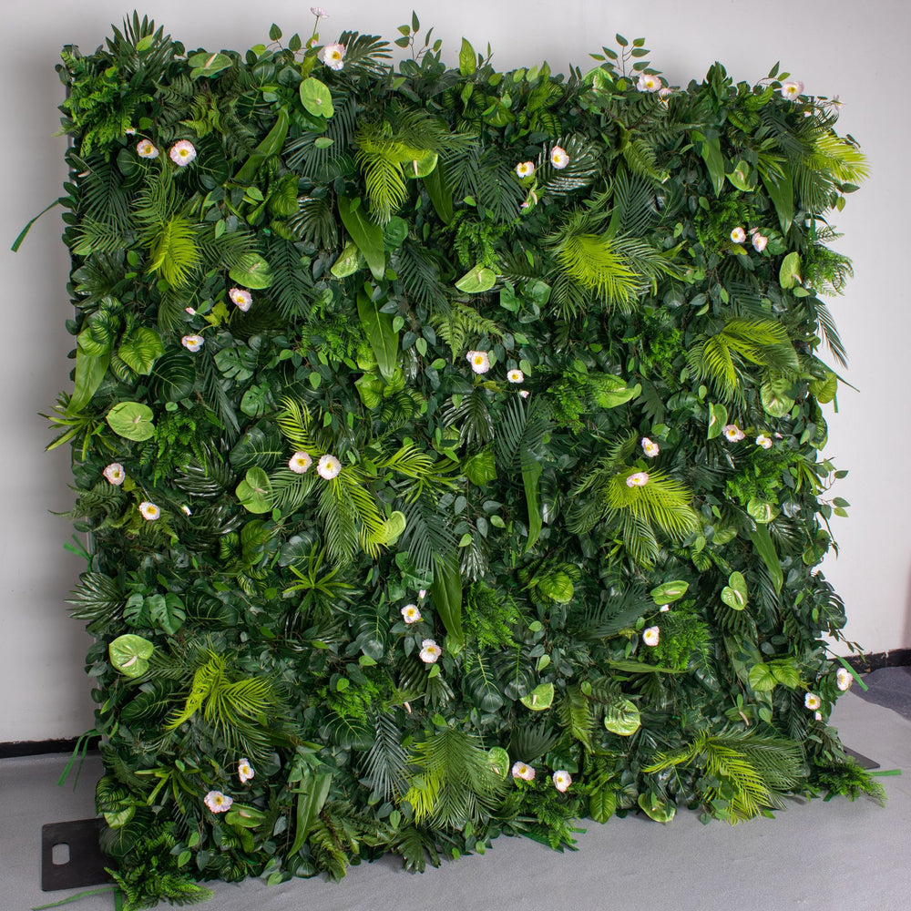 3D Tropical Green Greenery Wall Backdrop for Event & Party Decoration