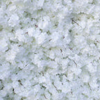 3D White Artificial Flower Wall 8x8ft Backdrop for Wedding & Events