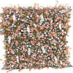 5D Autumn Orange Floral Artificial Flower Wall Backdrop for Wedding & Event Decor
