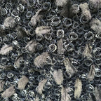 5D Black Feather Rose Artificial Flower Wall Backdrop for Event & Party Decoration