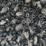 5D Black Feather Rose Artificial Flower Wall Backdrop for Event & Party Decoration