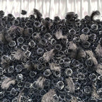 5D Black Feather Rose Artificial Flower Wall Backdrop for Event & Party Decoration