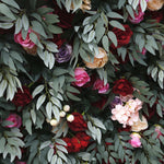 5D Burgundy Pink Rose Mixed Flower Wall Backdrop for Wedding & Event Decor