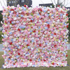 5D Colorful Mixed Rose Flower Wall Backdrop for Event Party Decoration