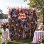 5D Colorful Pampas Grass Flower Wall Backdrop