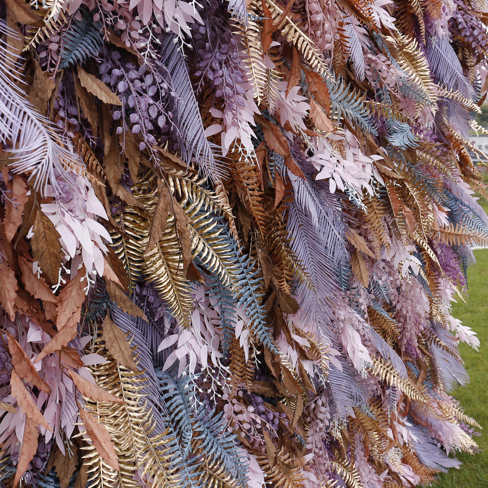 5D Colorful Pampas Grass Flower Wall Backdrop for Wedding & Party Decoration