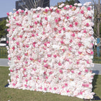 5D Dreamy Peach Pink Rose Rolling Up Flower Wall Backdrop for Party & Birthday Decor