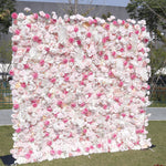 5D Dreamy Peach Pink Rose Rolling Up Flower Wall Backdrop for Party & Birthday Decor