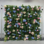 Forest Greenery Fabric Artificial Flower Wall Backdrop for Wedding & Party Decor
