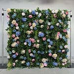 Forest Greenery Fabric Artificial Flower Wall Backdrop for Wedding & Party Decor