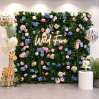 5D Forest Greenery Fabric Artificial Flower Wall Backdrop