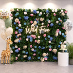 5D Forest Greenery Fabric Artificial Flower Wall Backdrop