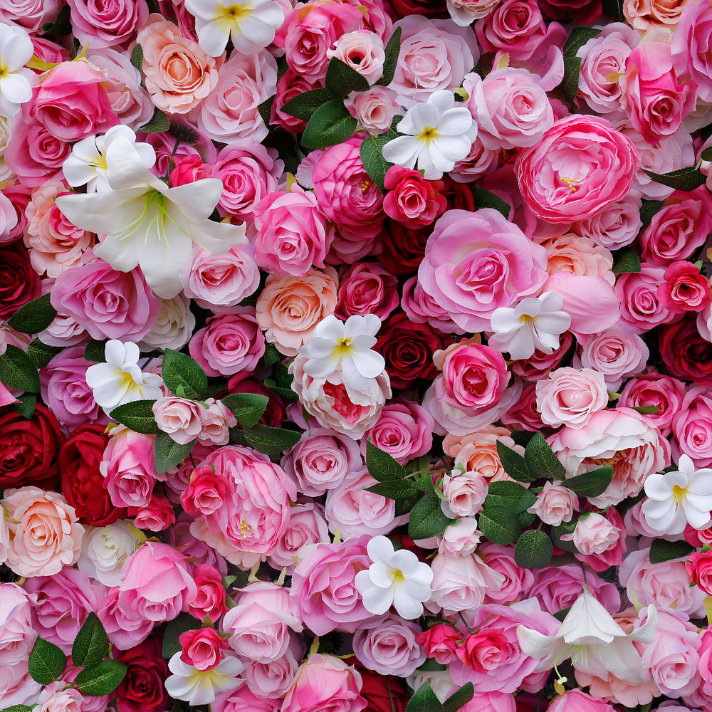 5D Luxury Pink Red Rose Floral Wall Backdrop for Wedding & Events