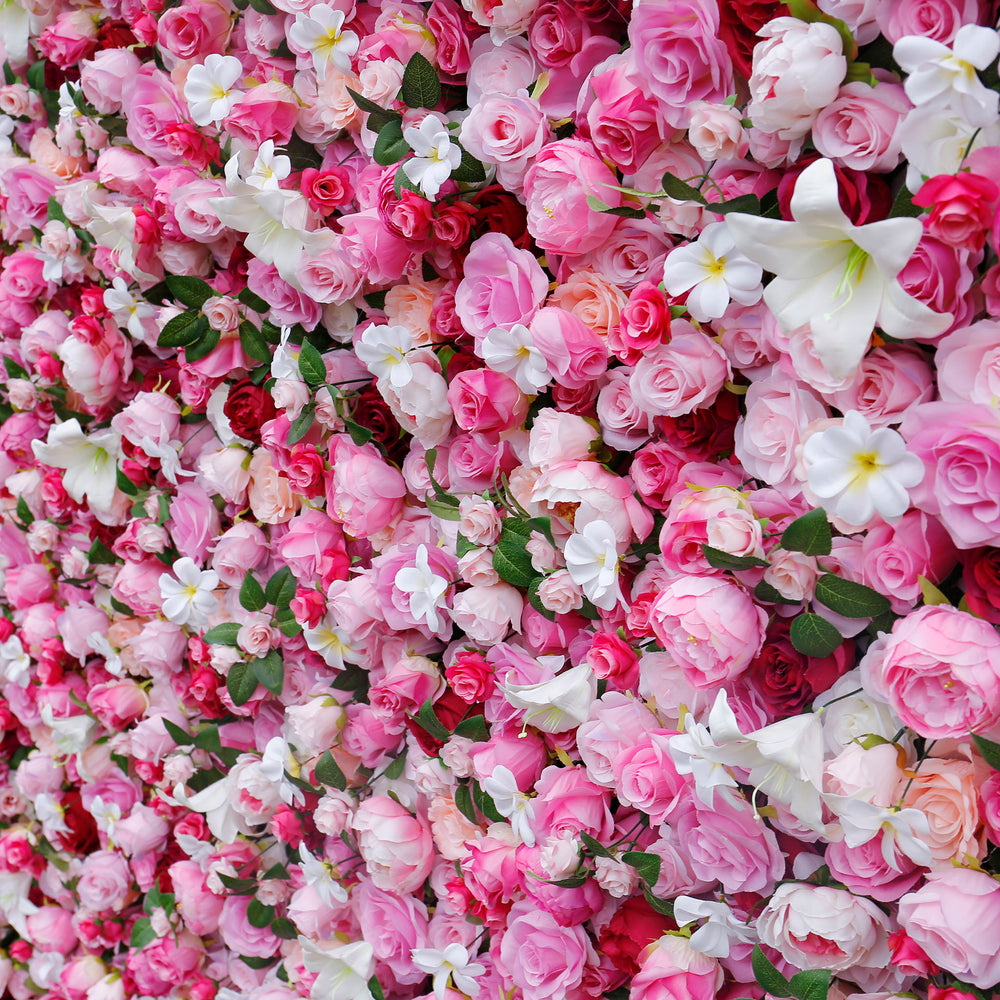 5D Luxury Pink Red Rose Floral Wall Backdrop for Wedding & Events