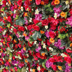 5D Luxury Red Rose Mixed Floral Flower Wall Backdrop for Wedding Event Party Decor