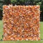 5D Orange Rose Floral Wall Backdrop for Event Party Decoration