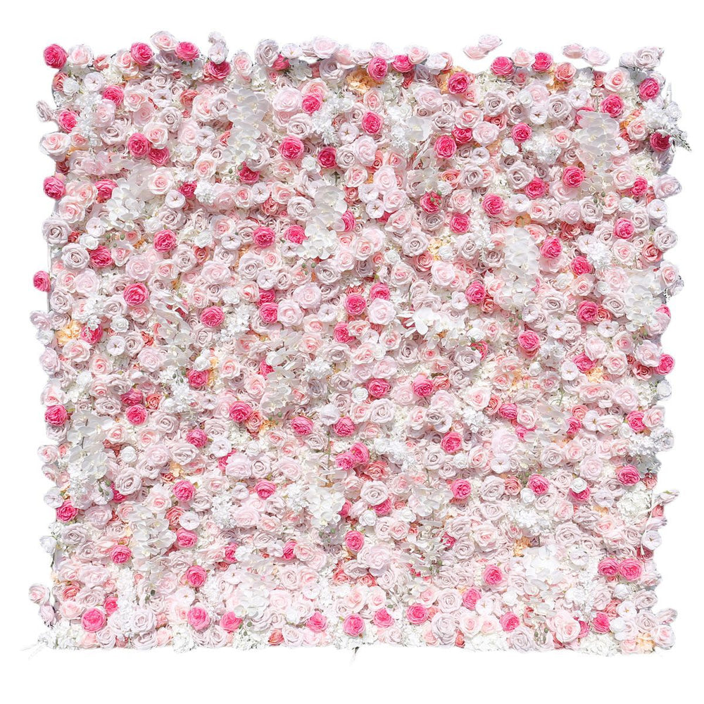 5D Dreamy Peach Pink Rose Rolling Up Flower Wall Backdrop for Party & Birthday Decor