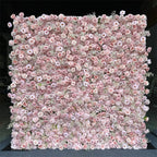 5D Pink Rose & Hydrangea Faux Flower Wall Backdrop for Wedding & Event Decor