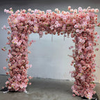5D Pink Rose & Orchid Floral Square Arch for Wedding & Event Decor