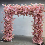 5D Pink Rose & Orchid Floral Square Arch for Wedding & Event Decor
