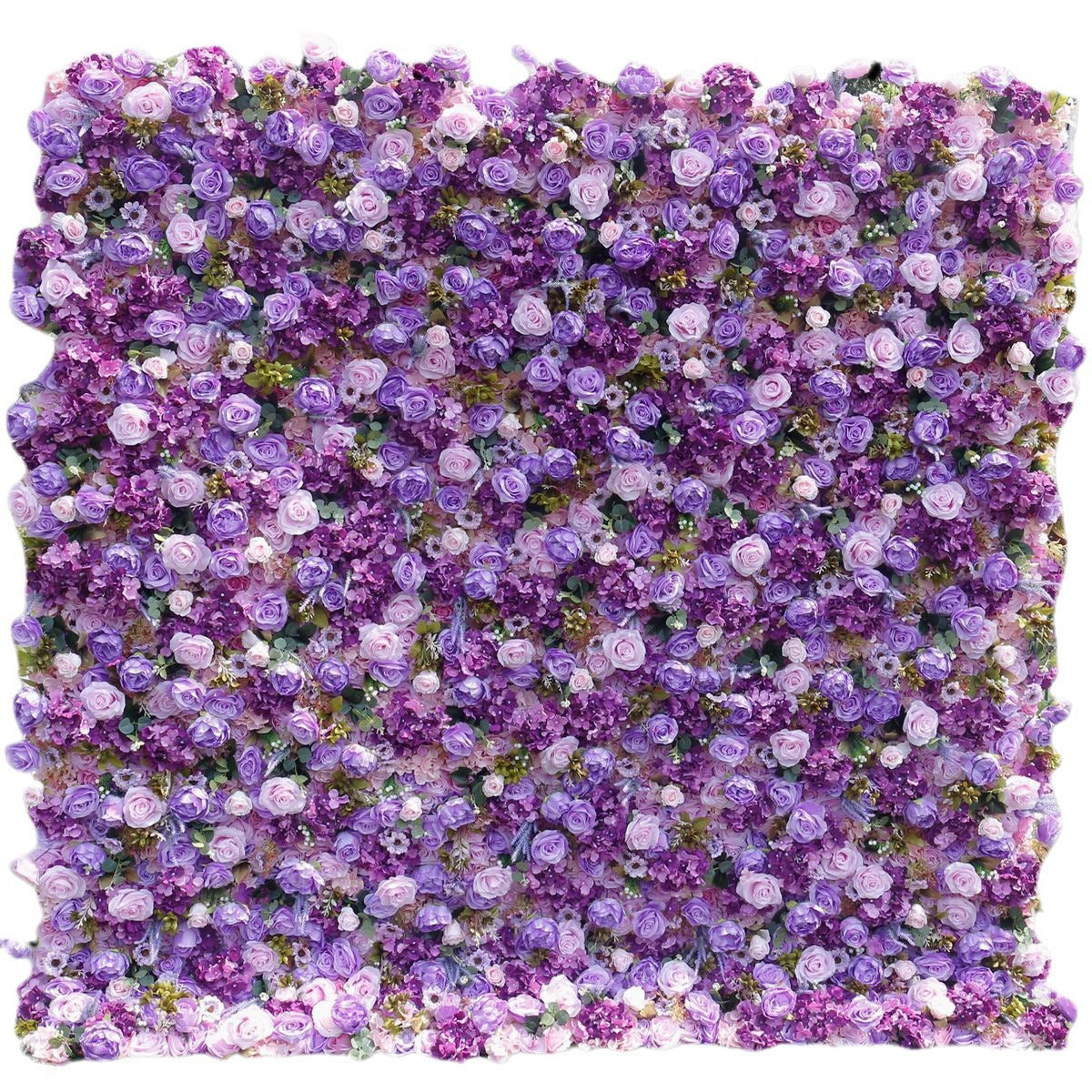 Atlasflowerswall 5D Purple Rose and Hydrangea Flower Wall Recessed Wedding Party Decoration Background