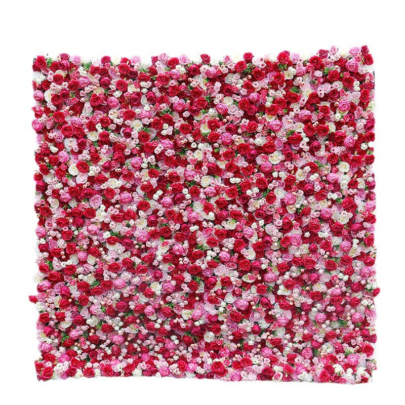 5D Red and Pink Rose Flower Wall Backdrop for Wedding Party Decoration