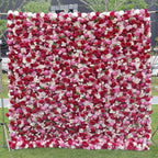 5D Red and Pink Rose Flower Wall Backdrop for Wedding Party Decoration