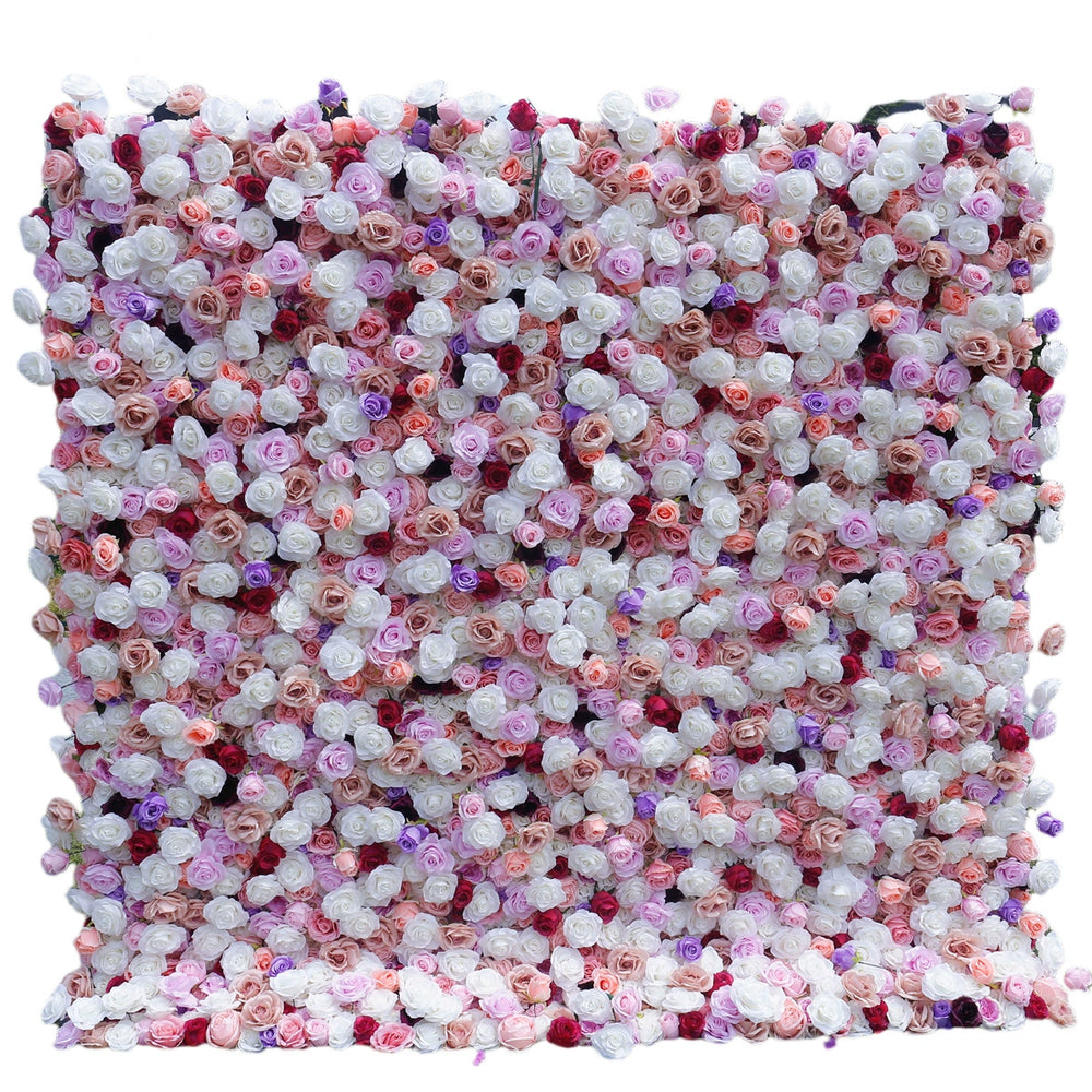 5D Blush Pink and Purple Rose Flower Wall Roll