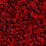 Atlasflowerswall 5D Silk Red Rose Roller Blind Flower Wall for Wedding Party Decor