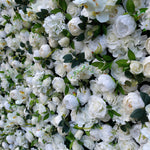 White Rose & Hydrangea Flower Wall Greenery Backdrop for Wedding Event Decor