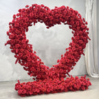 Atlasflowerswall 8x8ft Heart Shaped Red Roses Flower Arch Set Proposal Wedding Party Decor