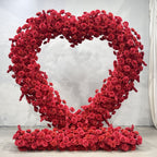 Atlasflowerswall 8x8ft Heart Shaped Red Roses Flower Arch Set Proposal Wedding Party Decor