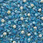 5D Blue & White Rose Artificial Flower Wall Backdrop for Wedding & Event Decor