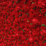 3D Artificial Fabric Red Rose & Hydrangea Flower Wall Backdrop for Wedding & Party Decor