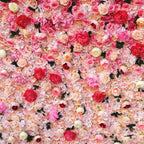Atlasflowers 3D Pink Ombre Rose Artificial Flower Wall Backdrop for Wedding & Party Decor