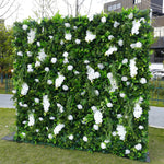 Atlasflowerswall 5D Greenery Artificial Flower Wall Backdrop with Roses & Orchids for Parties & Birthdays