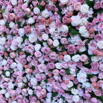 Atlasflowerswall 5D Pink Rose Artificial Flower Wall Backdrop for Wedding & Event Decor