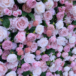 Atlasflowerswall 5D Pink Rose Artificial Flower Wall Backdrop for Wedding & Event Decor