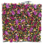 Atlasflowerswall 5D Premium Mixed Flower Wall Backdrop – Purple Orchids, Red & Yellow Roses