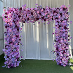 Atlasflowerswall 5D Purple Rose Flower Arch Fabric Backdrop – Wedding & Proposal Decor